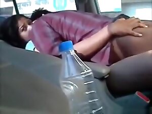 Indian girl has a missionary quickie in a car, but doesn't seem to like it.