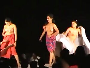 Indian Cuties Dancing In Nature's Garb in Public