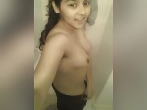 Exclusive- Cute Look Indian Girl Showing Her Boobs And Pussy To Lover