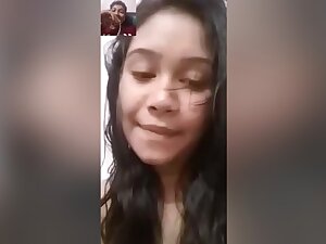 Cute Bangla Shy Girl Shows Her Boobs On Video Call
