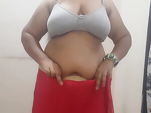 Desi Indian Naughty Horny Wife Saree Show Stripping Part 1