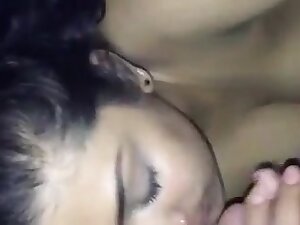 NRI girlfriend sucks cock and swallows every drop